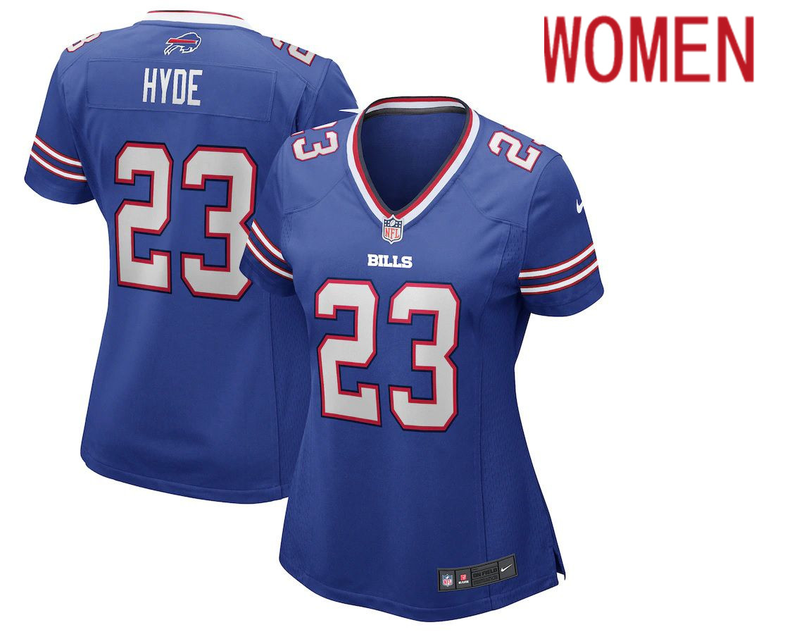 Women Buffalo Bills 23 Micah Hyde Royal Nike Game NFL Jersey